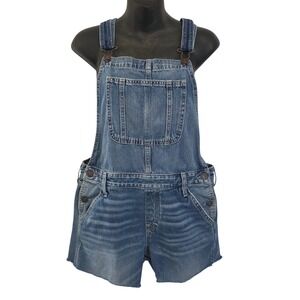 Abercrombie & Fitch Womens Denim Shortalls Short Overalls Cut-offs Size M